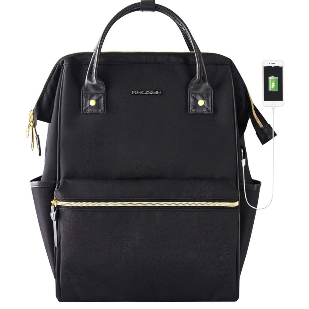 Kroser Black Laptop Backpack Professional